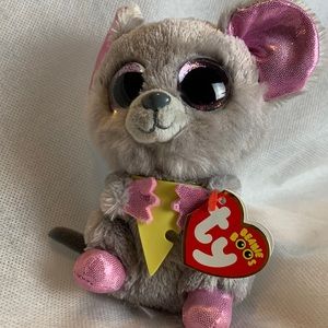 Ty Beanie Boos Sqeaker Gray Mouse Plush stuffed animal